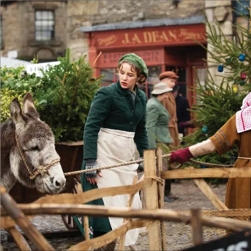  ?? Clockwise from left: Images from the Christmas special with Maggie played by Mollie Winnard; Nicholas Ralph as James Herriot, Anna Madeley as Mrs Hall,
Samuel West as Siegfried Farnon and Callum Woodhouse as Tristan Farnon; David played by
Jake Hayes an ??