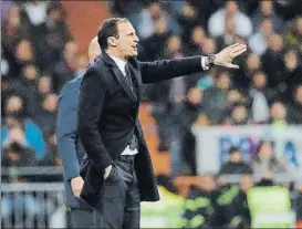  ?? FOTO: EFE ?? Massimilia­no Allegri, durante el partido frente a Real Madrid