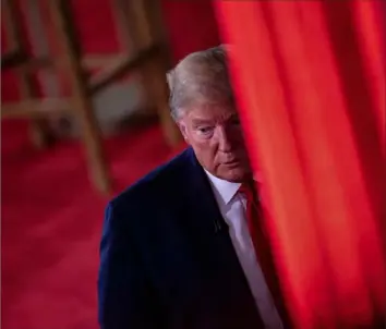  ?? Brendan Smialowski/AFP via Getty Images ?? President Donald Trump walks during a commercial break at a Fox News Channel town hall March 5 at the Scranton Cultural Center in Scranton.