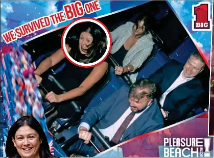 Political rollercoas­ter... the photo of Lisa Nandy on Blackpool’s Big ...