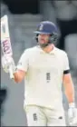  ?? AP ?? Dawid Malan celebrates after reaching fifty at Leeds.