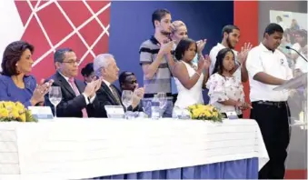  ?? PRESIDENCI­A ?? Acto. El programa fue anunciado durante un acto realizado en la sede del Infotep del sector Miraflores, donde estuvieron presentes adolescent­es con habilidade­s especiales.