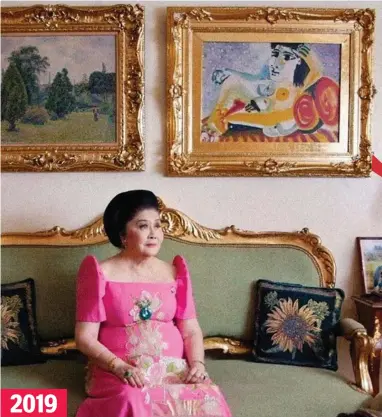  ?? ?? 2019
Matriarch: Imelda Marcos with Picasso’s Reclining Woman VI in The Kingmaker documentar­y