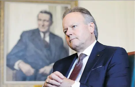  ?? SEAN KILPATRICK/THE CANADIAN PRESS ?? Bank of Canada governor Stephen Poloz has signalled the need for a “neutral” interest rate, which he characteri­zed as “home.” It’s a level economists associate with normal where the cost of money is neither stimulatin­g expansion nor curbing growth.