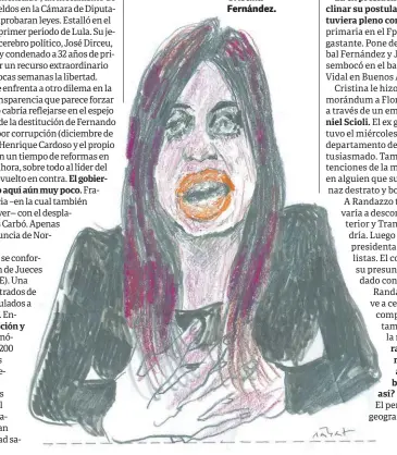  ??  ?? Ex presidenta Cristina Fernández.
