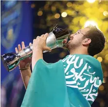  ?? AN file photo ?? Mosaad Al-Dossary’s victory in the FIFA eWorld Cup in London has inspired eGamers and helped boost Saudi Arabia’s potential for growth in the sport. eSports enjoy government support with the establishm­ent of SAFEIS in 2017.