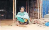  ?? VISHAL CHANDRA/HT ?? Tara May Devi, whose husband died after being released from jail, sits outside her hut in Purnia’s Kathol village. She sold her cattle to make ends meet.