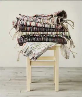  ?? IKEA VIA AP ?? The TÅNUM carpet is made entirely from leftover materials from bed linen production.
