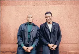  ?? AMIR HAMJA/THE NEW YORK TIMES ?? The twin brothers Malcolm, left, and Martin Lewis, who both have lupus, in New York on March 6. Their kidney disease may be caused by a gene, not lupus, which is an autoimmune disease that attacks the body’s tissues and organs.