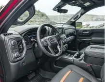  ??  ?? The new Sierra Denali 1500’s interior offers plenty of space.