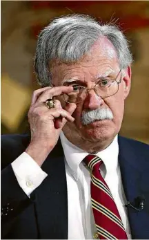  ?? Emily Michot/Miami Herald/Associated Press ?? O conselheir­o John Bolton