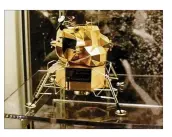  ?? ARMSTRONG AIR AND SPACE MUSEUM ?? The gold lunar module replica at the Armstrong Air and Space Museum in Wapakoneta was stolen from the museum.