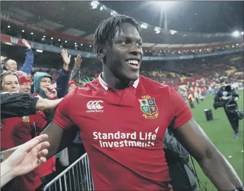  ??  ?? Maro Itoje has enjoyed a huge impact during the Lions’ tour of new Zealand, particular­ly during Saturday’s series-levelling win.