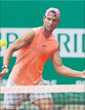  ?? FOTO: GETTY ?? Rafa Nadal, entrenando en Montecarlo