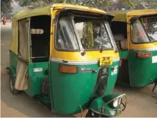  ??  ?? Auto unions in Delhi are also protesting against app-based services.