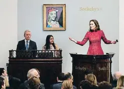  ??  ?? Helena Newman, de Sotheby's, vendió hace unos días un retrato de Marie-Thérèse de Picasso por 49,8 millones de libras