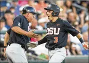  ?? MATT DIXON / OMAHA WORLD-HERALD ?? Oregon State infielder Nick Madrigal (3), the reigning Pac12 player of the year, returns for his junior season after batting .380 last year.