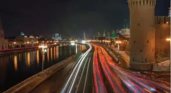  ??  ?? 2. Moscow, Russia Drivers in Russia’s most populous city spend 91.4 hours per year in traffic. Anyone who’s seen a Russian dash cam compilatio­n knows traffic is far from the only inconvenie­nce Russian roads present to motorists.