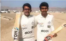  ??  ?? MCCC Yellow stars Arjun Dhiman and Rahul Nayak