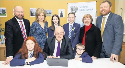  ??  ?? Rollout The council’s rollout of Chromebook­s to every secondary school pupil has been praised by John Swinney
skills and confidence to help them thrive in other aspects of their lives.”
The council is funding two thirds of the scheme via investment of capital
academic session.
•Look out for a special feature on how the rollout has impacted Stirling High School in Wednesday’s edition of the Observer.