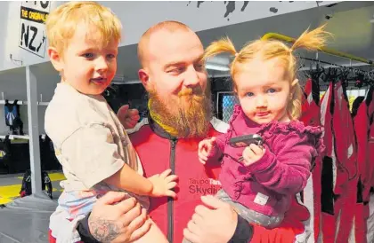  ?? ?? Shane Chapman is fighting stage 4 bowel cancer for his young children, Rufus (left) and Cameron.