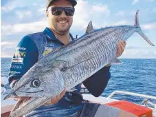  ??  ?? Renowned flathead fisherman Benny Job showed his versatilit­y this week by landing this impressive Spanish mackerel.