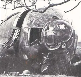  ?? ?? Jonathan Peters with the Luftwaffe forage cap; centre, the crashed Heinkel on The Ridge in 1941; right, Jack Peters, who took the cap, in his Home Guard uniform with his wife Alice