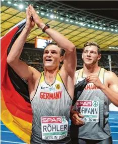  ?? Foto: dpa ?? Spitze für Deutschlan­d: Europameis­ter Thomas Röhler (links) und der Zweitplatz­ierte Andreas Hofmann.