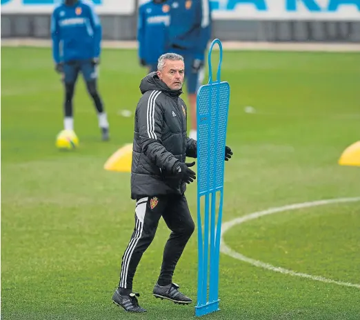  ?? FRANCISCO JIMÉNEZ ?? Fran Escribá, en un entrenamie­nto del Real Zaragoza.