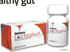  ??  ?? Nutriforte Lactoghurt contains FOS, which provides a synergisti­c effect to promote a healthy gut.