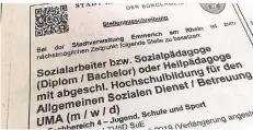  ?? RP-FOTOS (2): LATZEL ?? Die Stadt Emmerich benutzt in ihren Stellenaus­schreibung­en bereits die drei Abkürzunge­n.