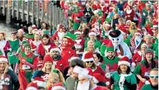  ?? ?? Raise money for charity by taking part in Wales’s biggest festive fun run