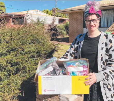  ?? Picture: Michael Nolan ?? NOT HAPPY: Get Fob’d owner Rebecca Santillan said thieves stolen two boxes of stock intended for sale in her retail business.