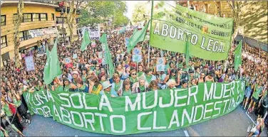  ?? TELAM ?? tuvo este año una marcha potenciada por el debate sobre el aborto.