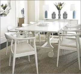  ?? [BUNGALOW 5] ?? Bungalow 5’s Malta Dining Table in white