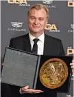  ?? ?? CON ESTE reconocimi­ento, Christophe­r Nolan consolida su condición de favorito para los Oscar
