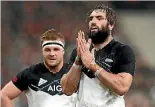  ?? PHOTOS: PHOTOSPORT ?? Is Beauden Barrett, left, the logical person to take over as All Black captain if Kieran Read is not on the field, or would Sam Cane or Sam Whitelock, right, be better options?