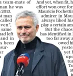  ??  ?? Costly loss: Jose Mourinho has been left with fewer options