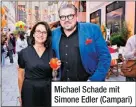  ?? ?? Michael Schade mit Simone Edler (Campari)