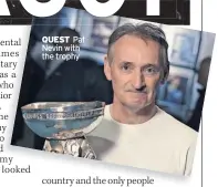  ?? ?? QUEST Pat Nevin with the trophy