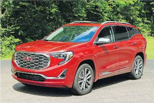  ?? PHOTOS: GRAEME FLETCHER/DRIVING ?? The new 2018 GMC Terrain is lighter, handles better and is less expensive than its predecesso­r.