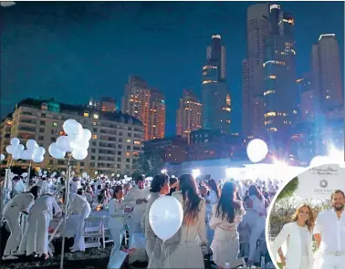  ?? FOTOS: GZA. DINER EN BLANC ?? Los organizado­res (der.) conocieron esta propuesta en París y decidieron traerla a Buenos Aires.