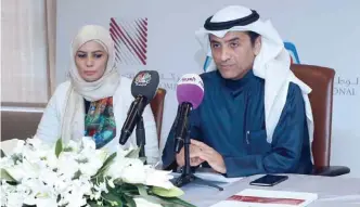  ??  ?? KUWAIT: NIC Chairman Hamad Ahmad Al-Ameeri (right) addresses the press conference.