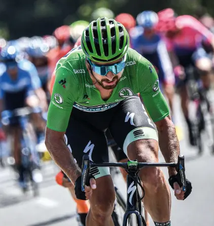  ??  ?? Sagan was a Tour stage winner and the green jersey, but wasn’t the biggest contributo­r to Bora’s 2019 wins