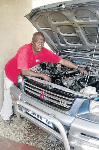  ?? ./SUPPLIED ?? Abel Molefe created a full-time business for himself by learning mechanical skills in a workshop, building up clients, saving and then going out on his own.