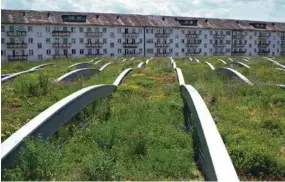  ?? (DR) ?? Des prairies sur le toit d’un dépôt de tramways à Bâle, première ville à repérer le potentiel des toits verts pour la sauvegarde de la biodiversi­té.