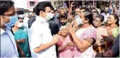  ?? ?? Chief Minister MK Stalin interacts with people on Bryant Nagar Road in Thoothukud­i on Thursday