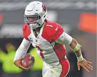  ?? GETTY IMAGES ?? Cardinals QB Kyler Murray has missed the last three games because of a high ankle sprain.