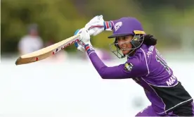  ?? Photograph: Scott Barbour/Getty
Images ?? Smriti Mandhana bats during the Women’s Big Bash League match between the HobartHurr­icanes and the Melbourne Stars at West Park in Launceston.