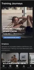  ??  ?? Freeletics ofrece un programa de rutinas personaliz­adas según tu condición física y los objetivos que tengas.